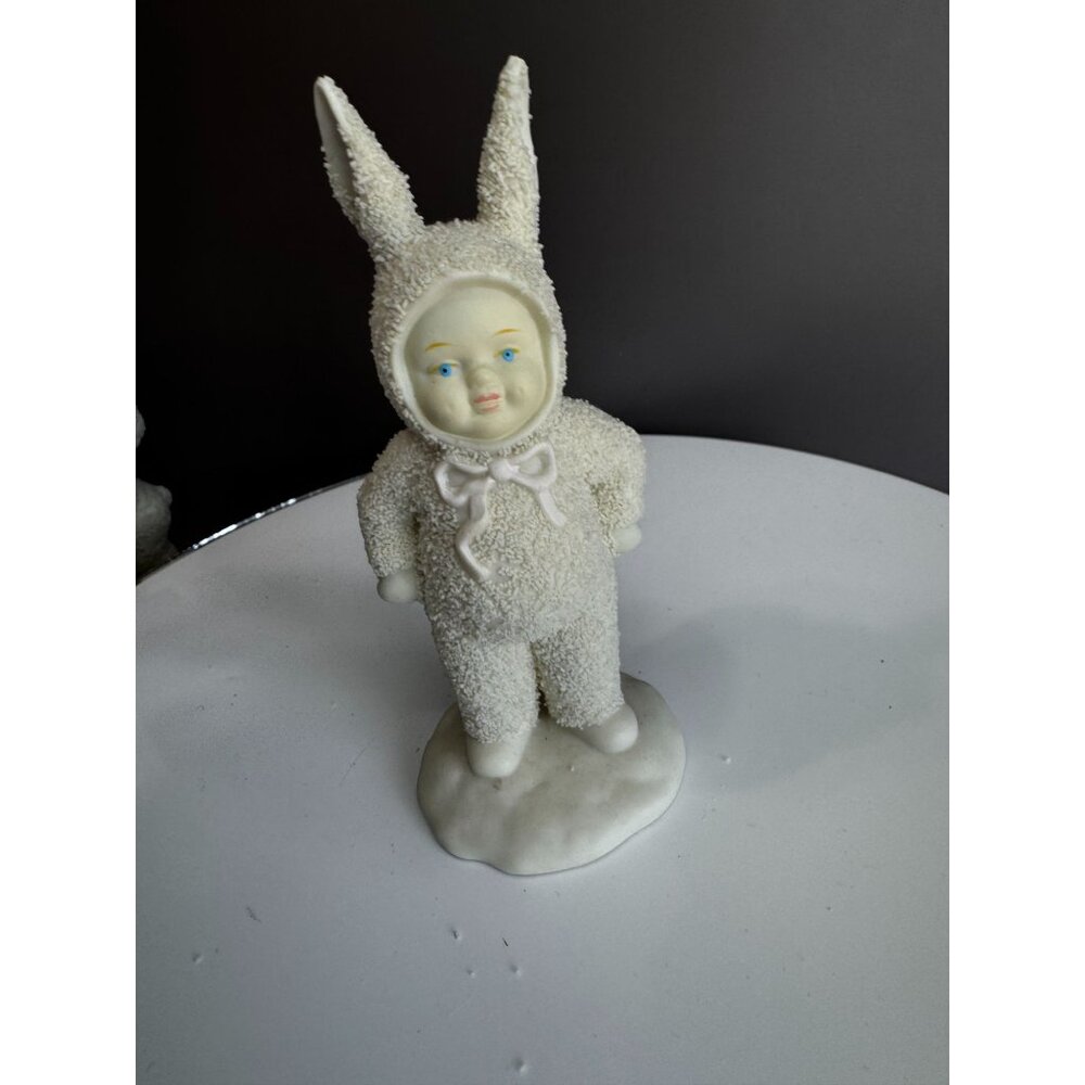 Dept 56 Snowbabies Easter Bunny Suit Figurines Lot of 5 Bisque Porcelain - Picture 8 of 13